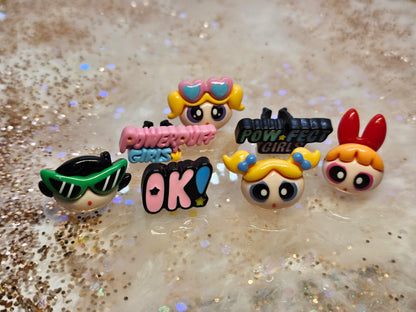 Powerpuff girls bundle 7pcs - Straw/pencil or pen charms