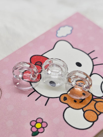 Pumpkin sanrio -  round with hole attachment with charms kit