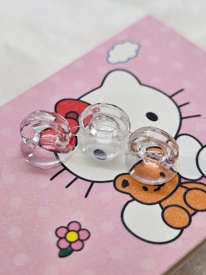 Pumpkin sanrio -  round with hole attachment with charms kit