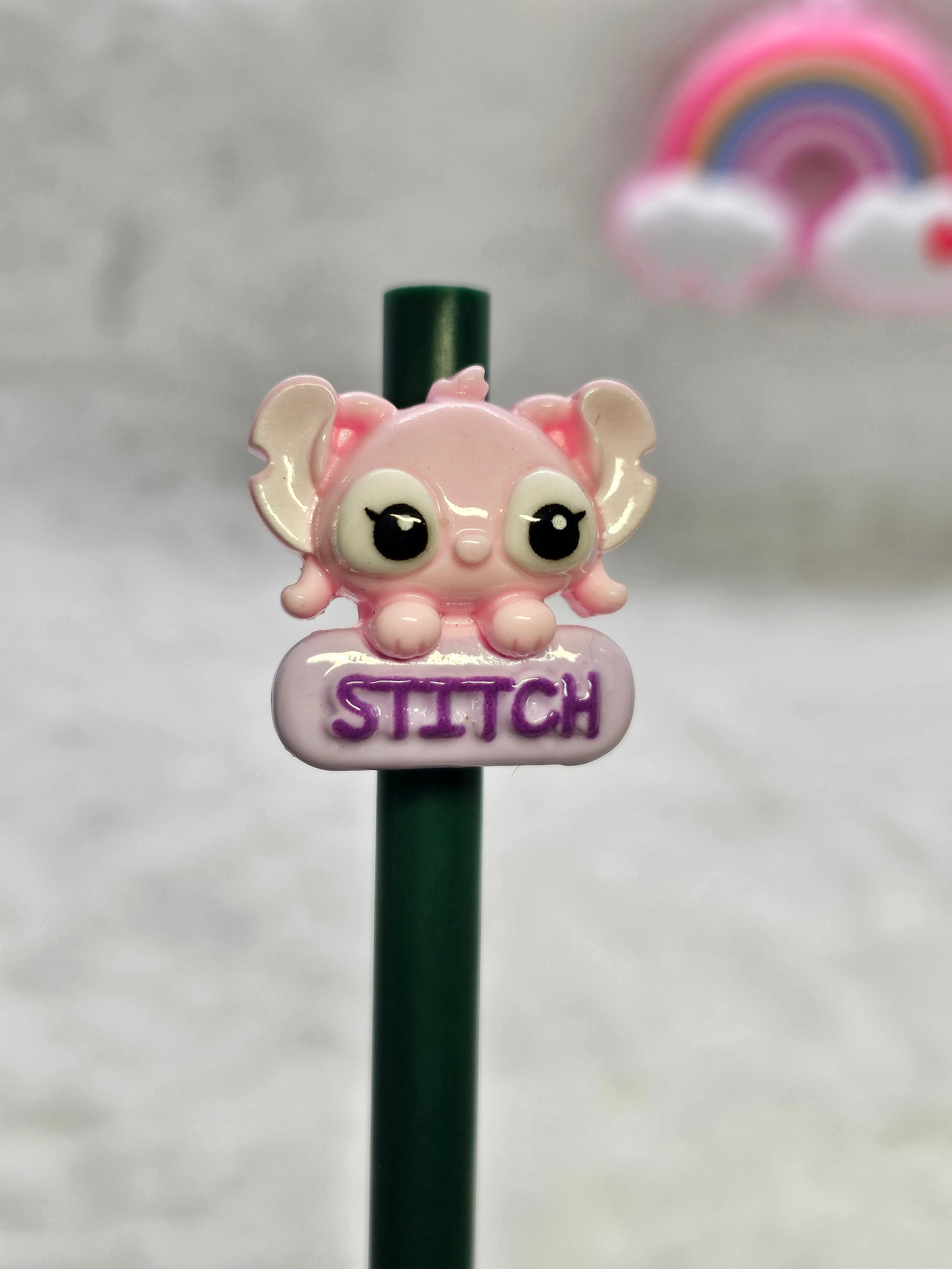 Pink Stitch - Straw/pencil or pen charms