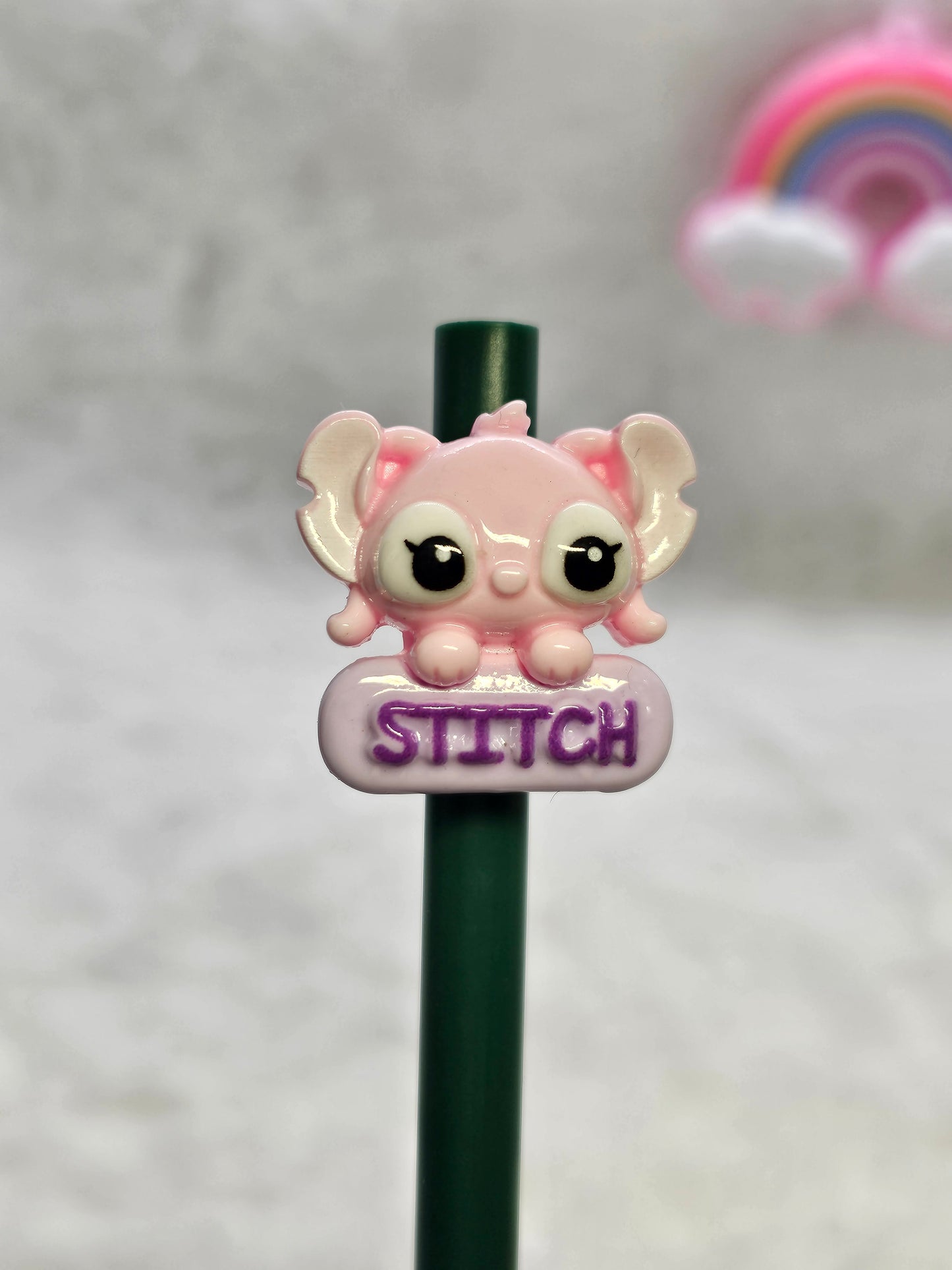 Pink Stitch - Straw/pencil or pen charms