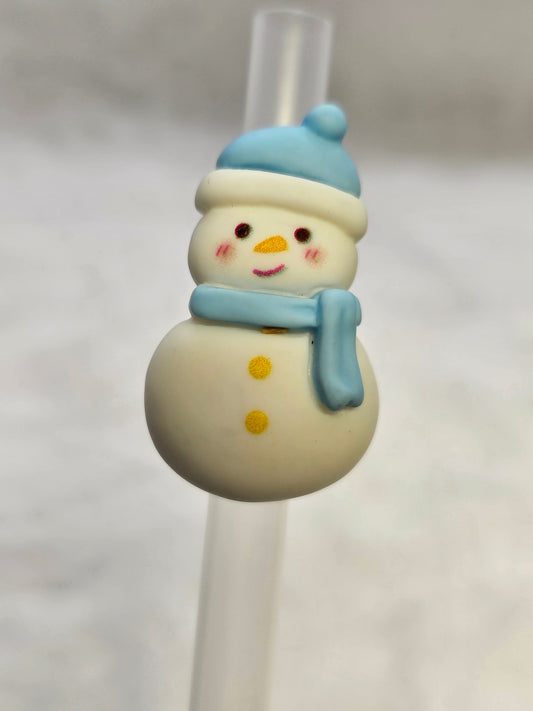 Snowman- Straw/pencil or pen charms