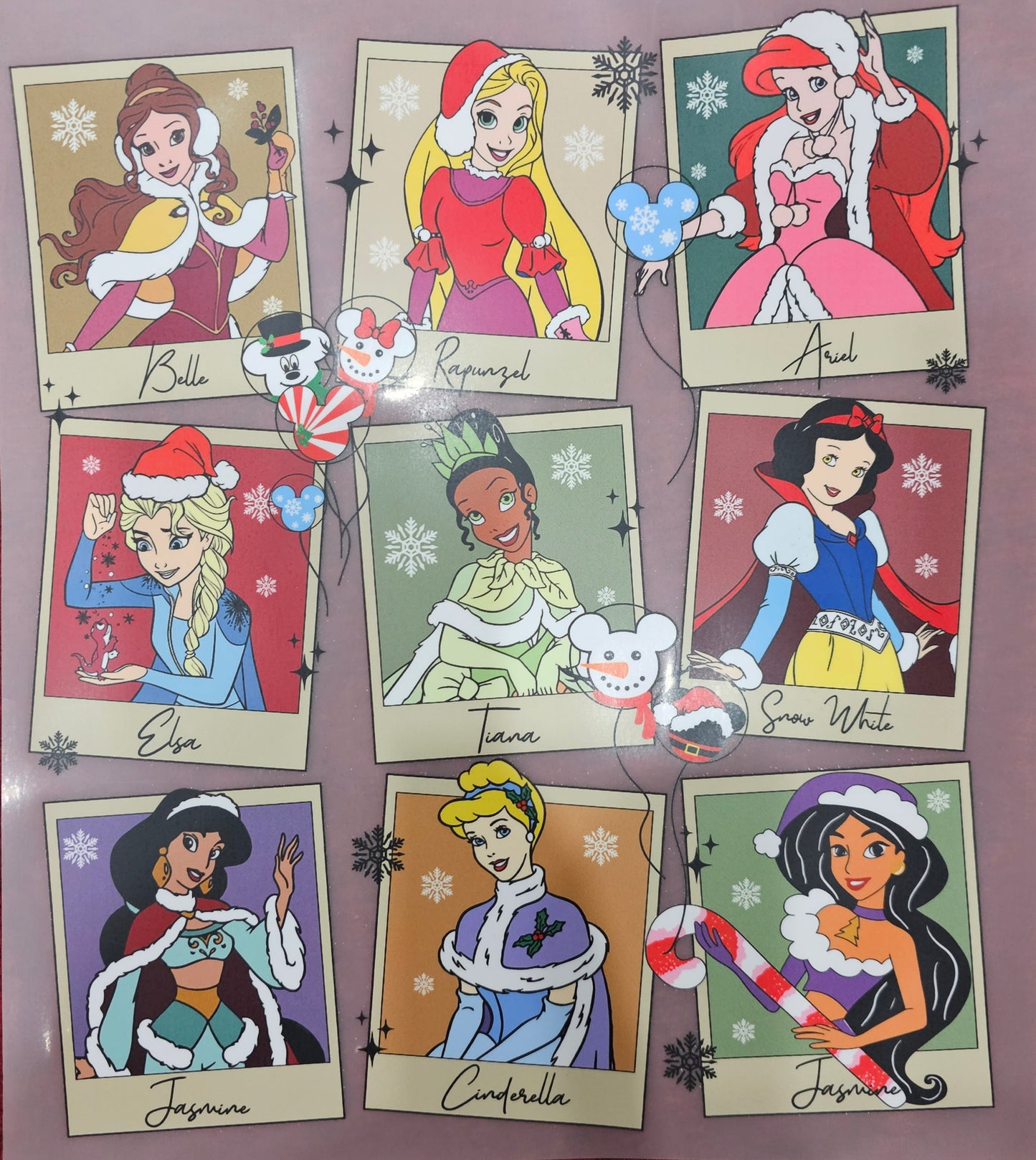 Christmas Disney Princess- DTF transfer