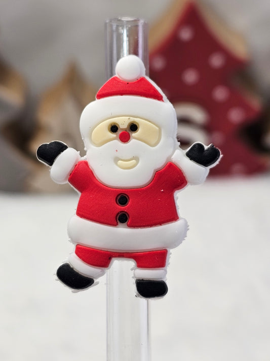 Santa- Straw/pencil or pen charms