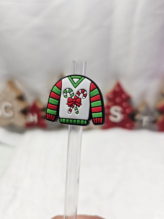 Ugly Sweater- Straw/pencil or pen charms