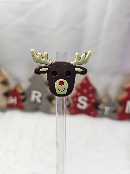 Reindeer- Straw/pencil or pen charms