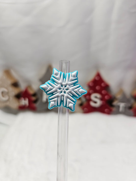 Snow Flake- Straw/pencil or pen charms