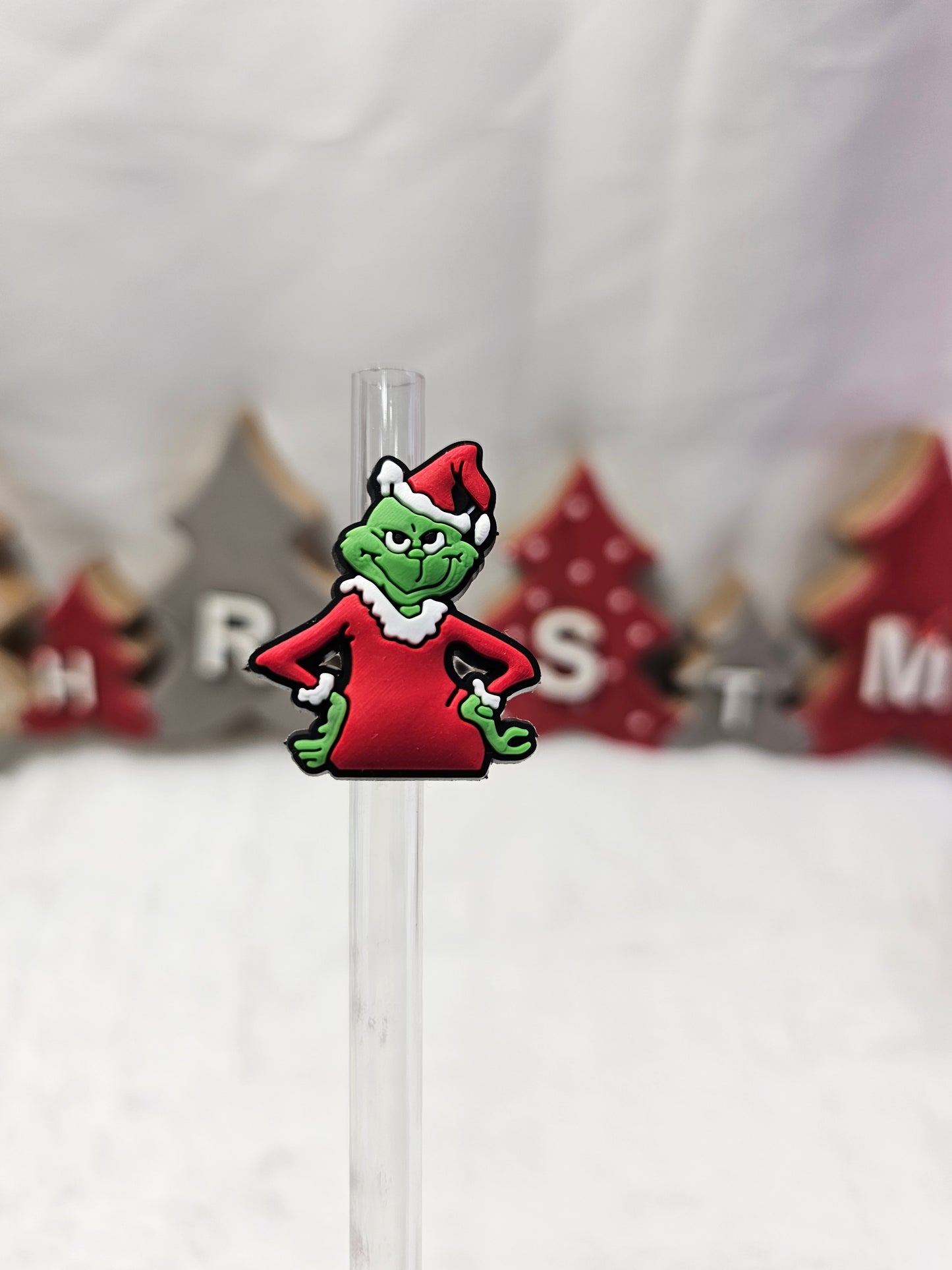 Grinch 001- Straw/pencil or pen charms