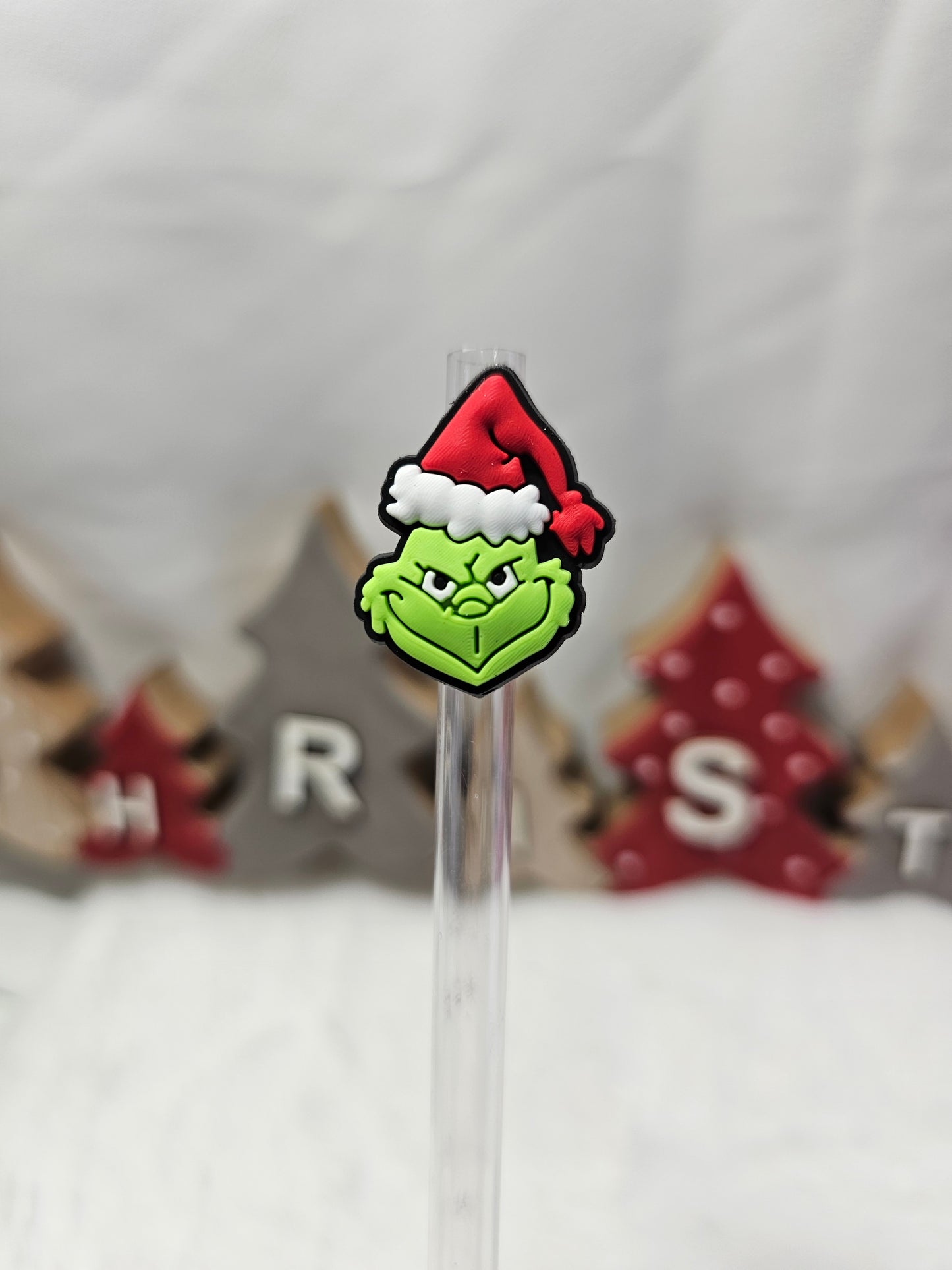 Grinch 002- Straw/pencil or pen charms