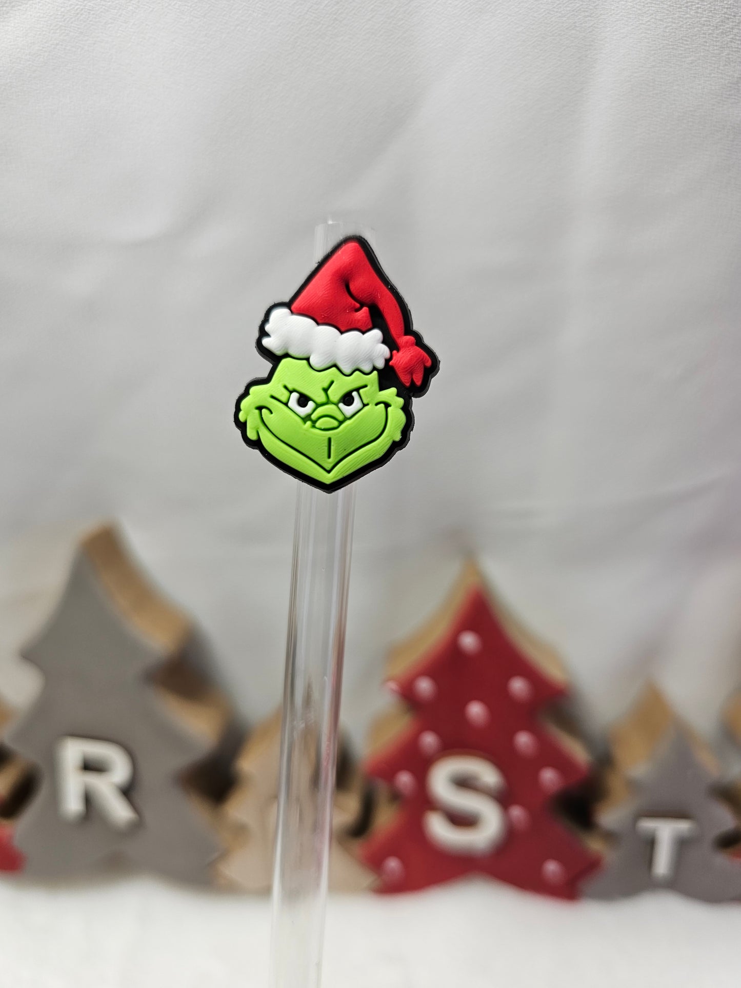 Grinch 002- Straw/pencil or pen charms