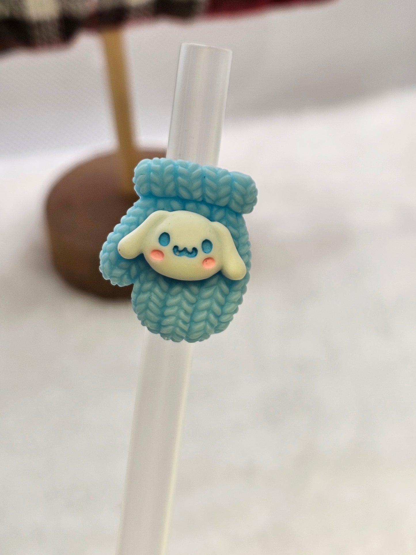 Cinna Mittens- Straw/pencil or pen charms