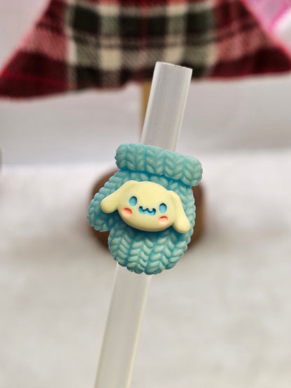 Cinna Mittens- Straw/pencil or pen charms