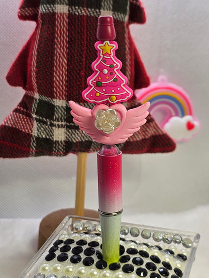 Pink Christmas -Beadable pen