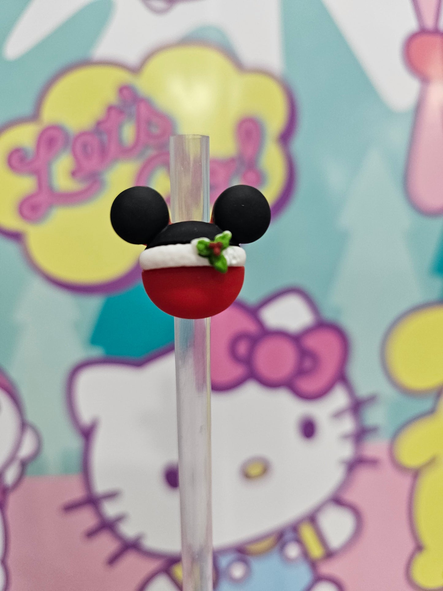 Mickey 003- Straw/pencil or pen charms