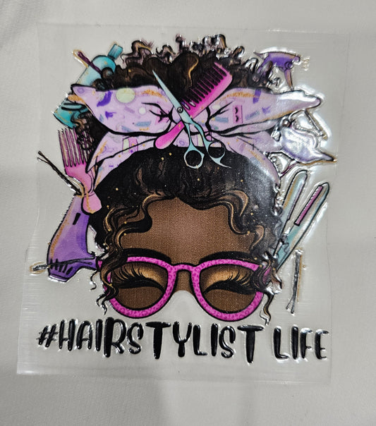 #hairstylist- UV DTF Decal