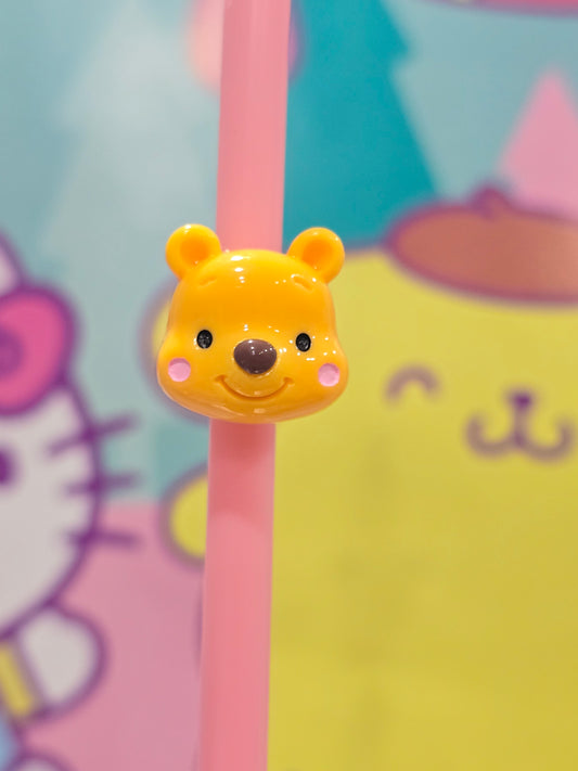 Winnie Bear - Straw/pencil or pen charms