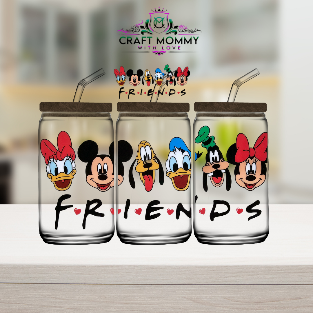 Friends Mickey - UV DTF Wrap 16 oz