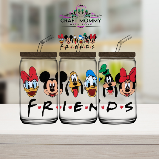 Friends Mickey - UV DTF Wrap 16 oz