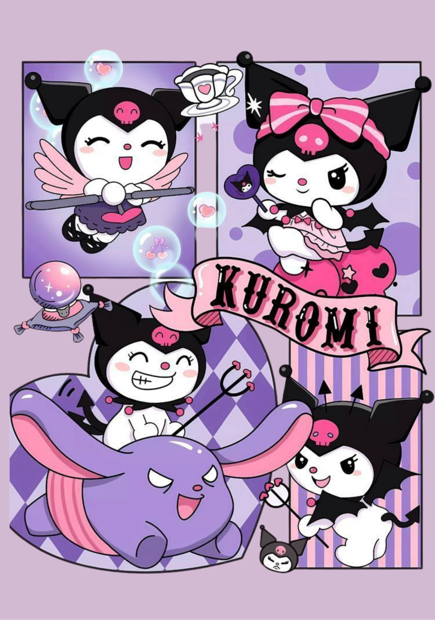 Kur0mI- Composition book vinyl sticker (front and back)