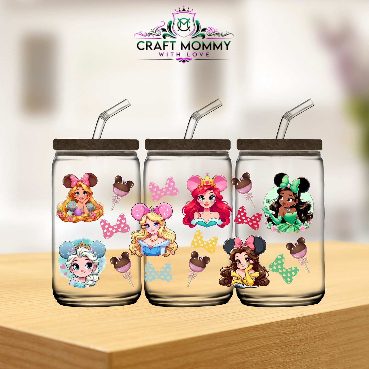 Mickey Princesses- UV DTF WRAP 16oz