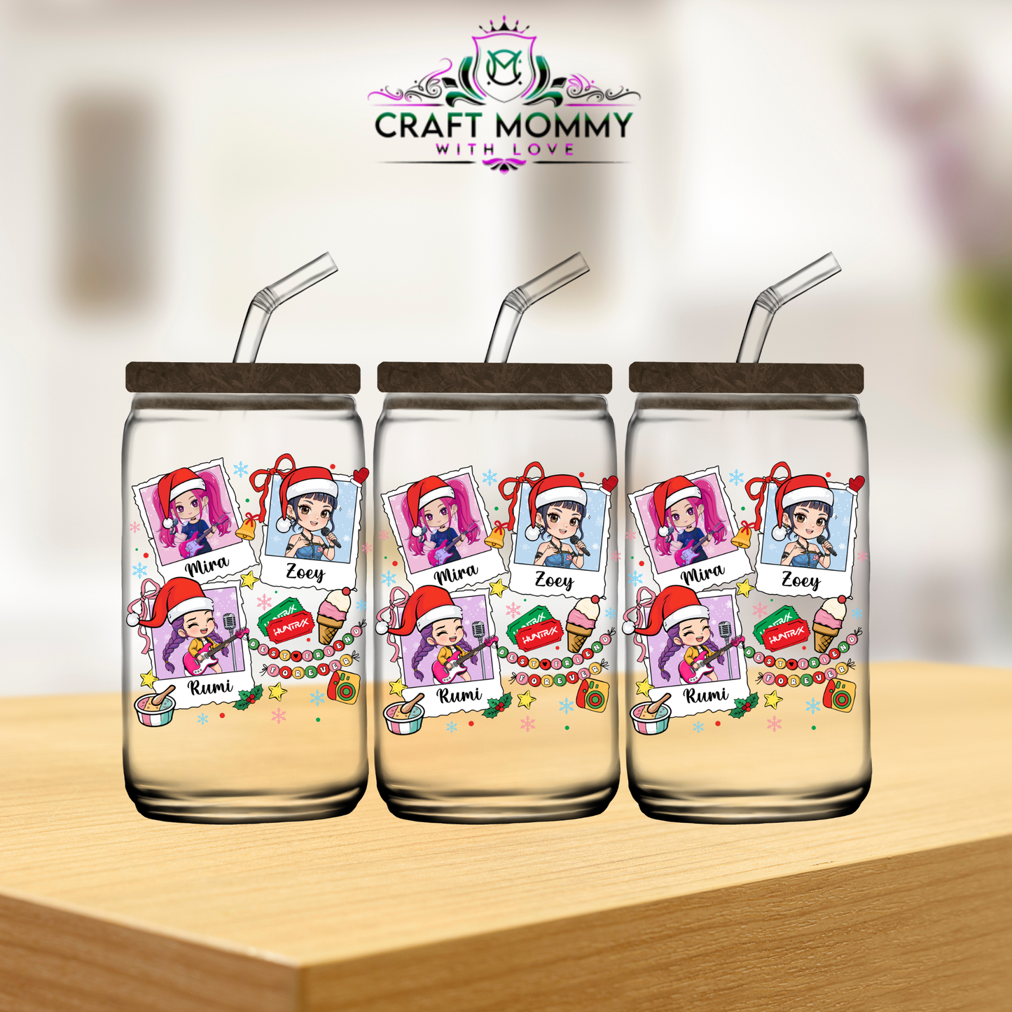 Kpop Demon Hunter Christmas Collection 16oz -UV DTF Wrap