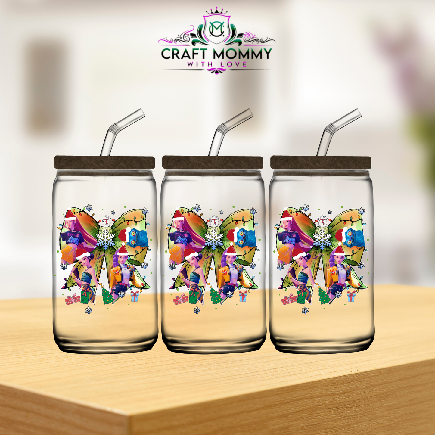 Kpop Demon Hunter Christmas Collection 16oz -UV DTF Wrap