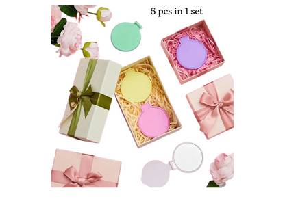Blank Pouch mirror (round) Pastel colors