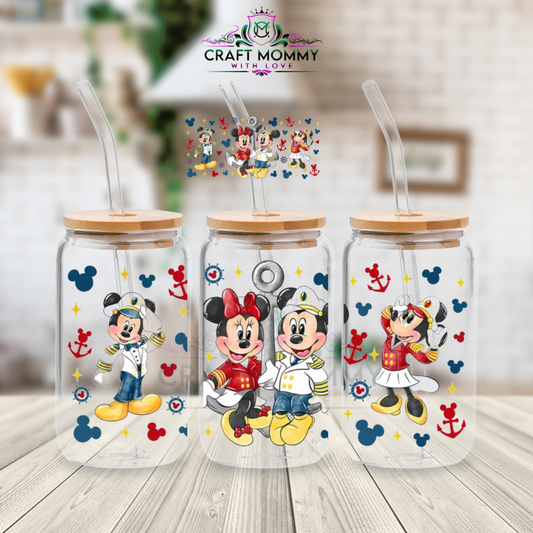 Disney Mickey and Minnie- UV DTF Wrap 16 oz