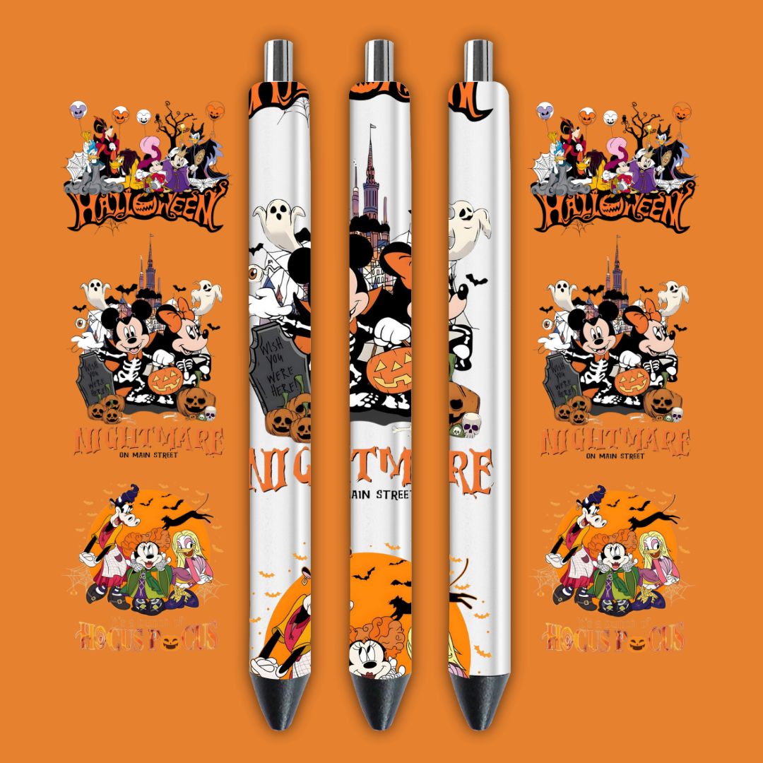 Halloween Pen wrap 4 pcs in 1 sheet