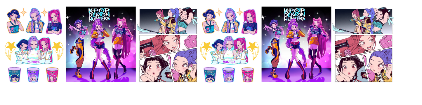 Kpop Demon Hunters Hand sanitizer decals