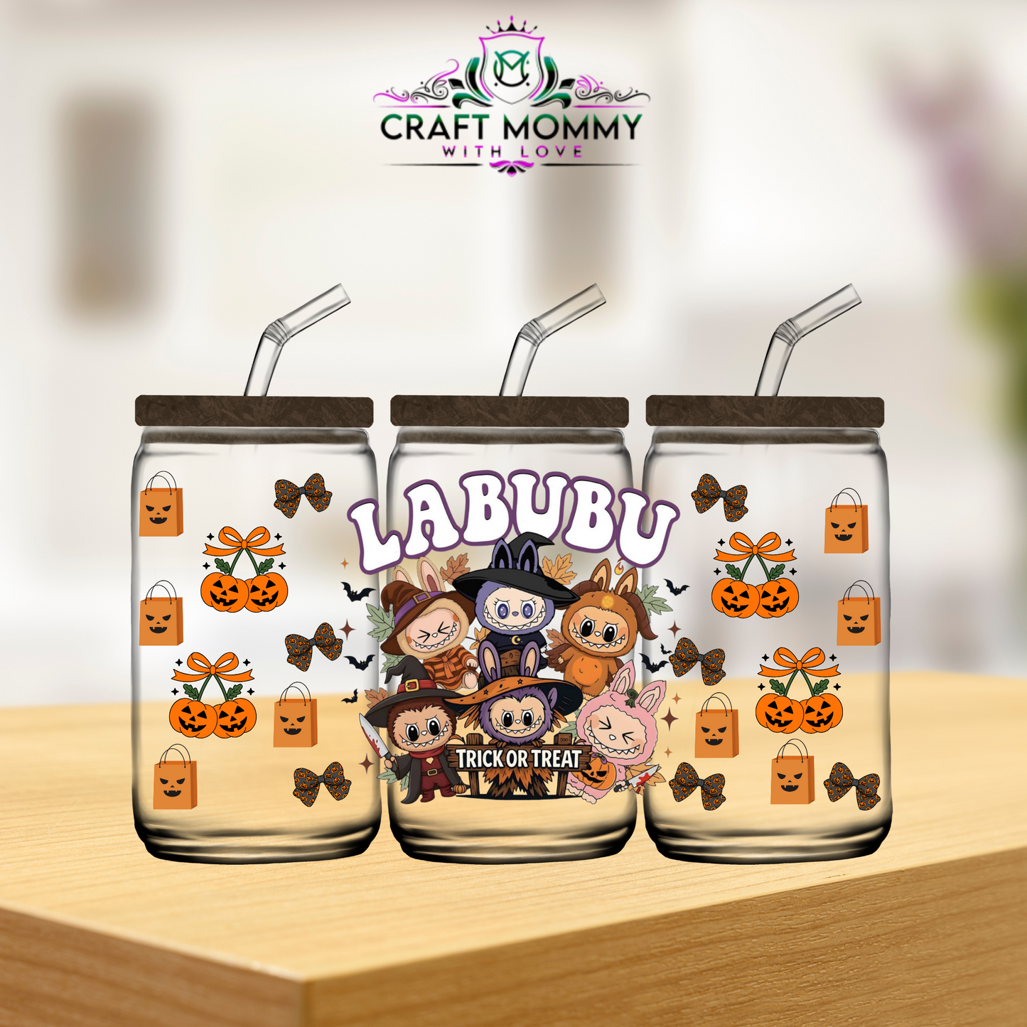 Labubu Halloween Style 012- UV DTF wrap