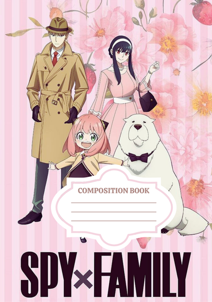 Spy Family- Composition book vinyl sticker (front and back)