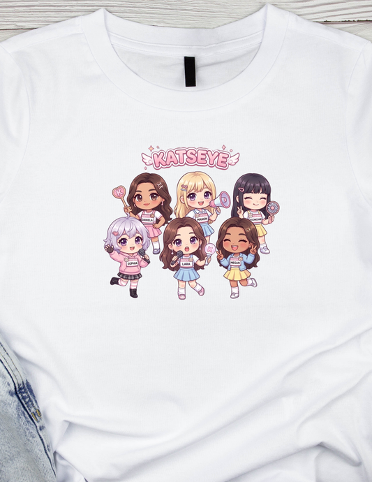 Katseye Kawaii -DTF TRANSFER Prints 9 x 8 inches (adult size)