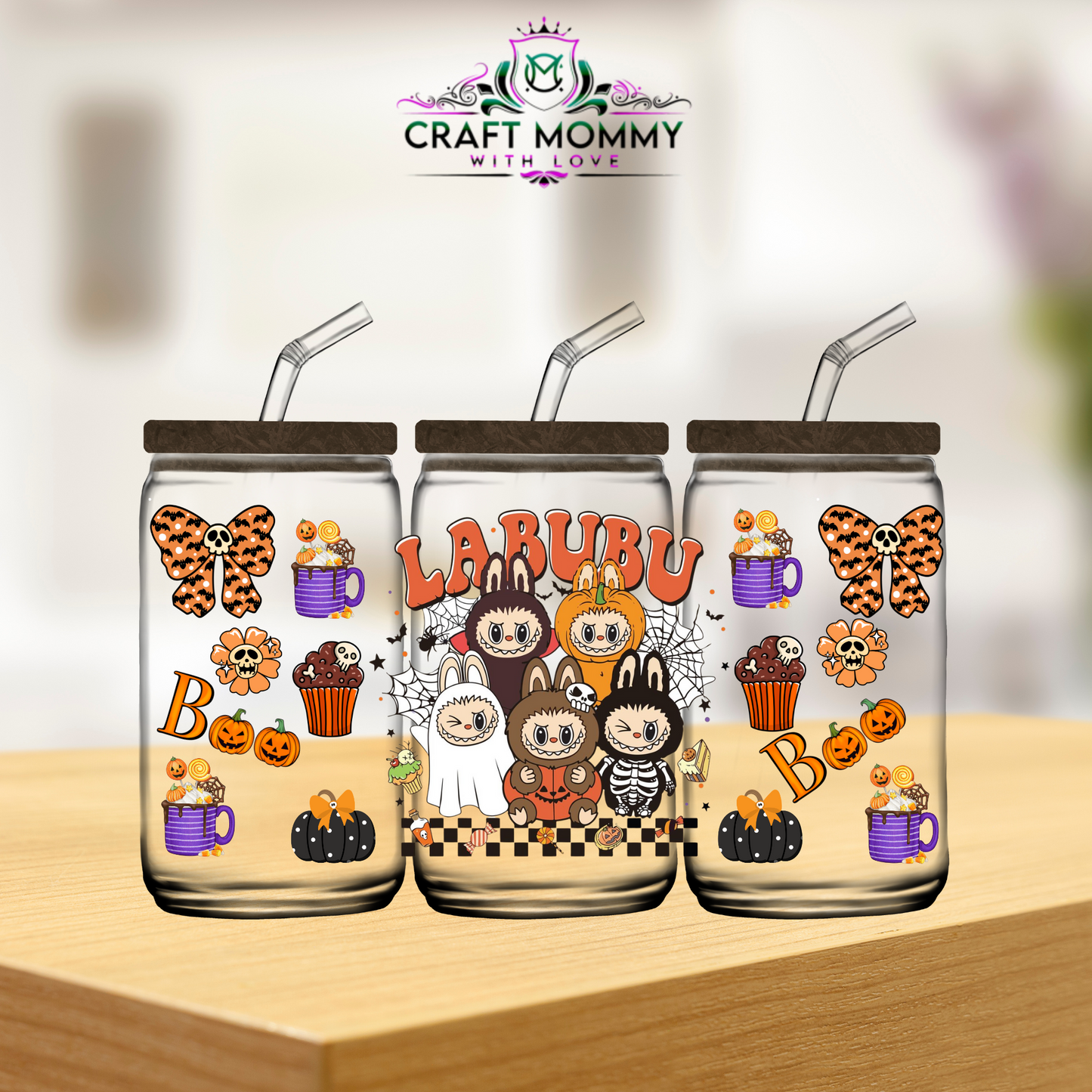 Labubu Halloween Style 011- UV DTF wrap