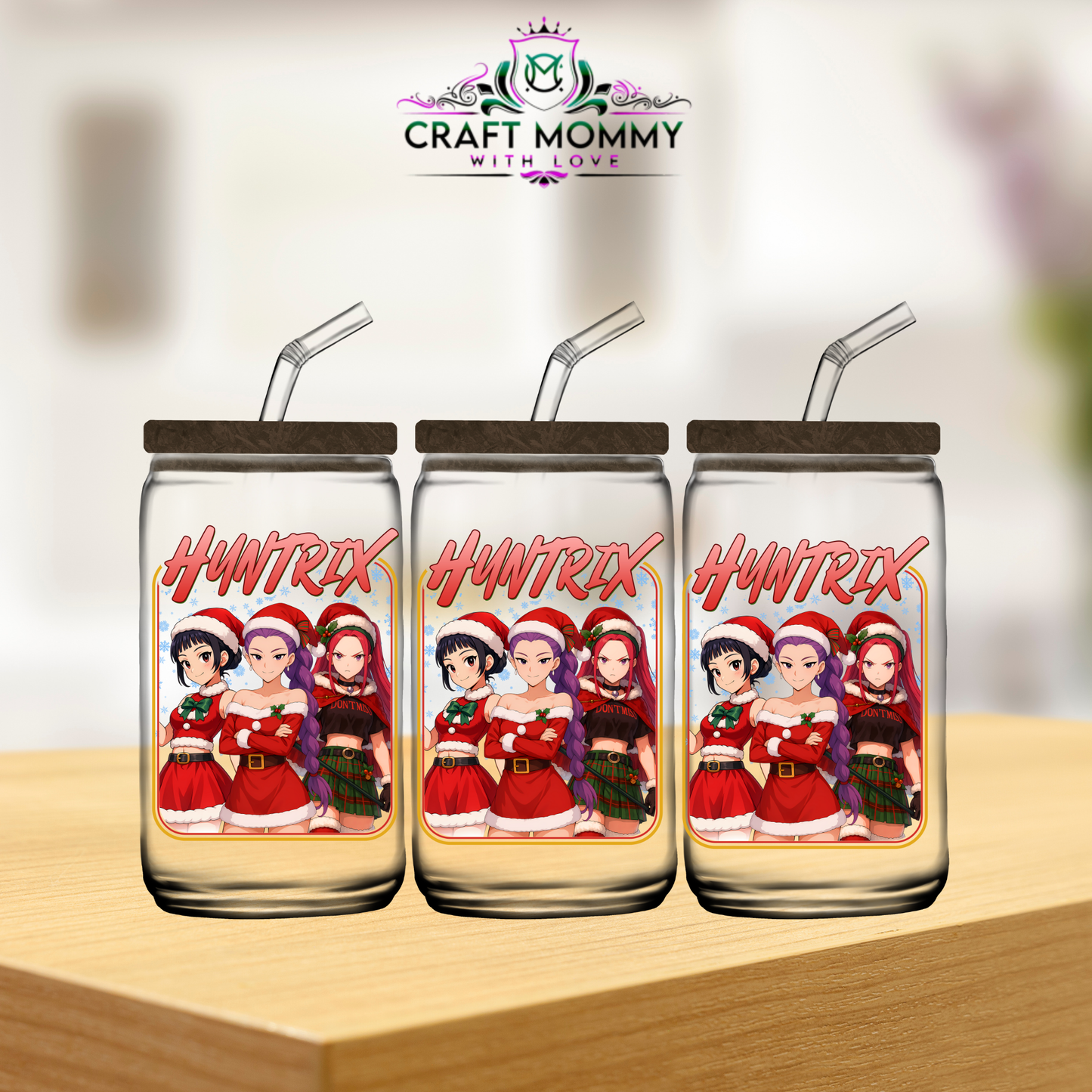 Kpop Demon Hunter Christmas Collection 16oz -UV DTF Wrap