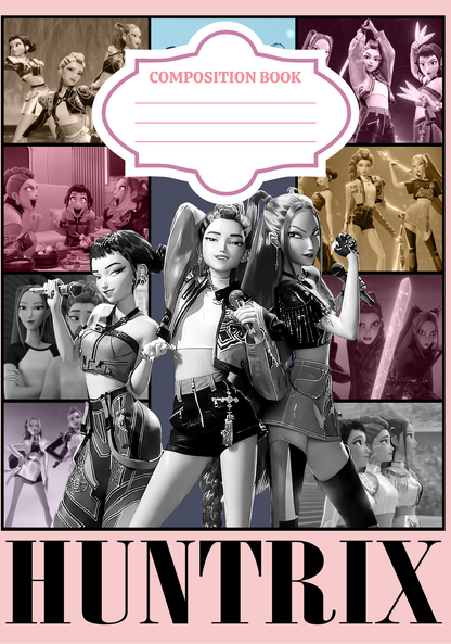 Huntrix era- Composition book vinyl sticker (front and back)