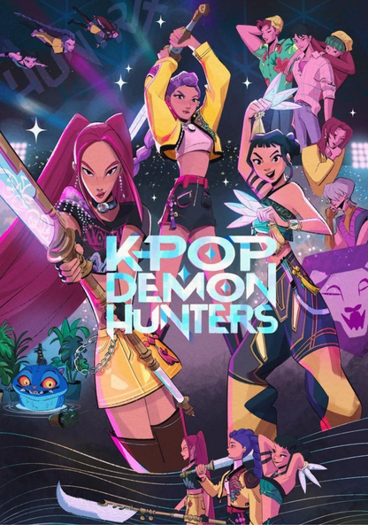 Kpop Demon Hunter- Composition book vinyl sticker (front and back)