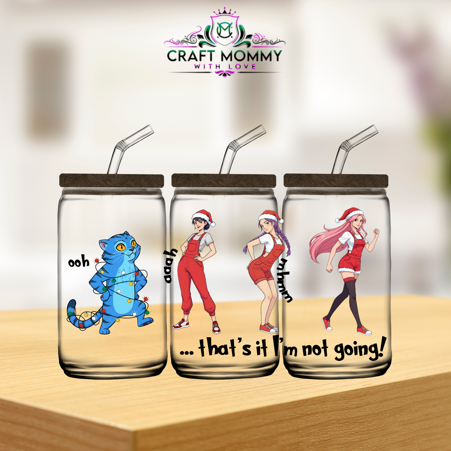 Kpop Demon Hunter Christmas Collection 16oz -UV DTF Wrap