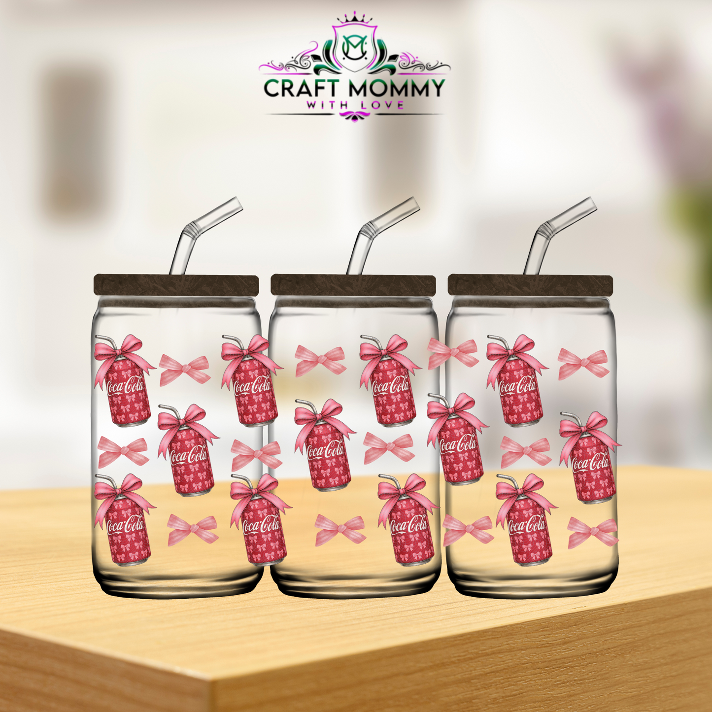 Cocacola with bow - UV DTF wrap