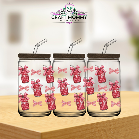 Cocacola with bow - UV DTF wrap