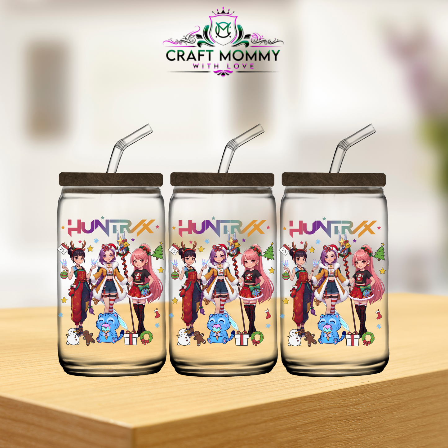 Kpop Demon Hunter Christmas Collection 16oz -UV DTF Wrap