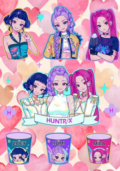 Huntix- Composition book vinyl sticker (front and back)