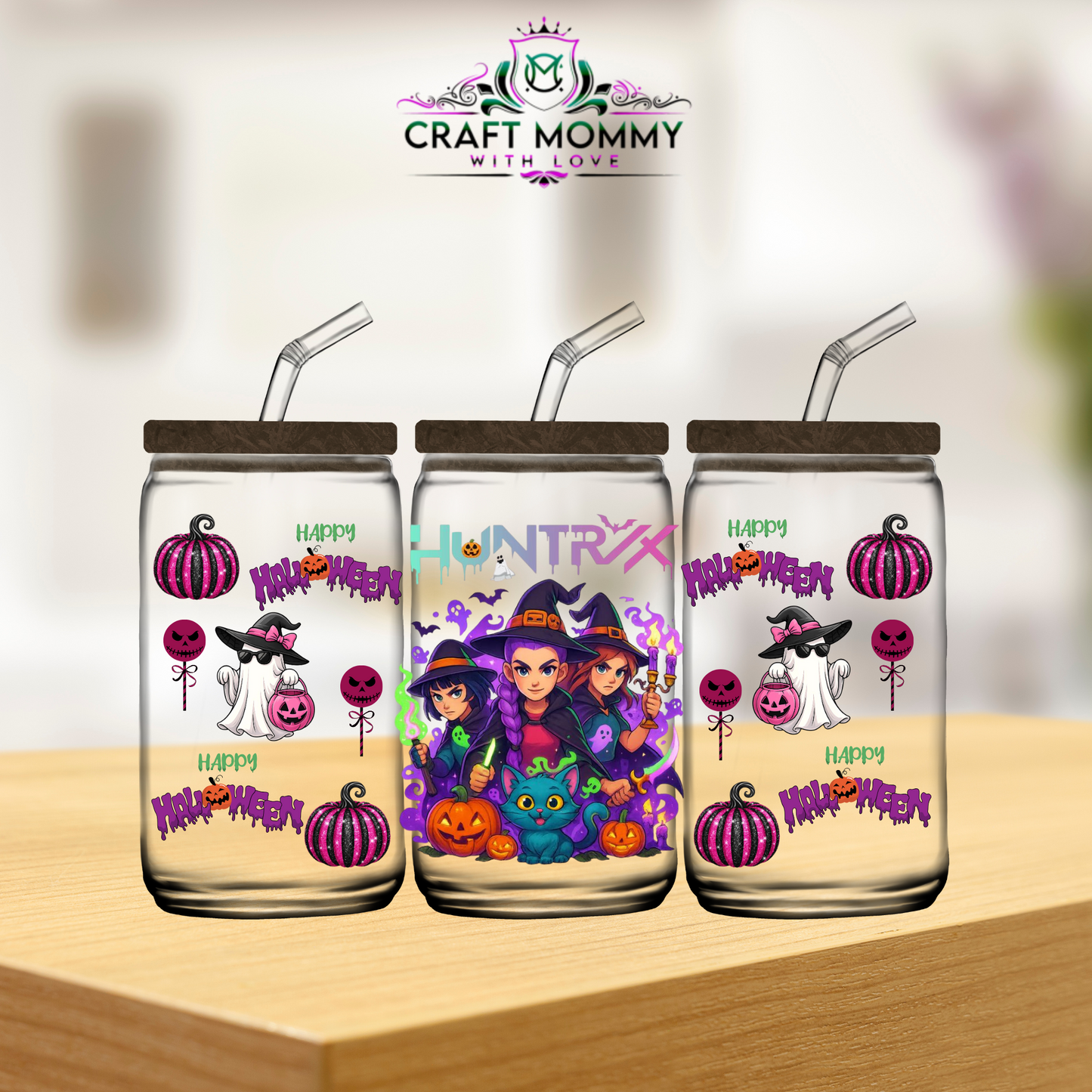 Huntix Halloween Style 004- UV DTF wrap