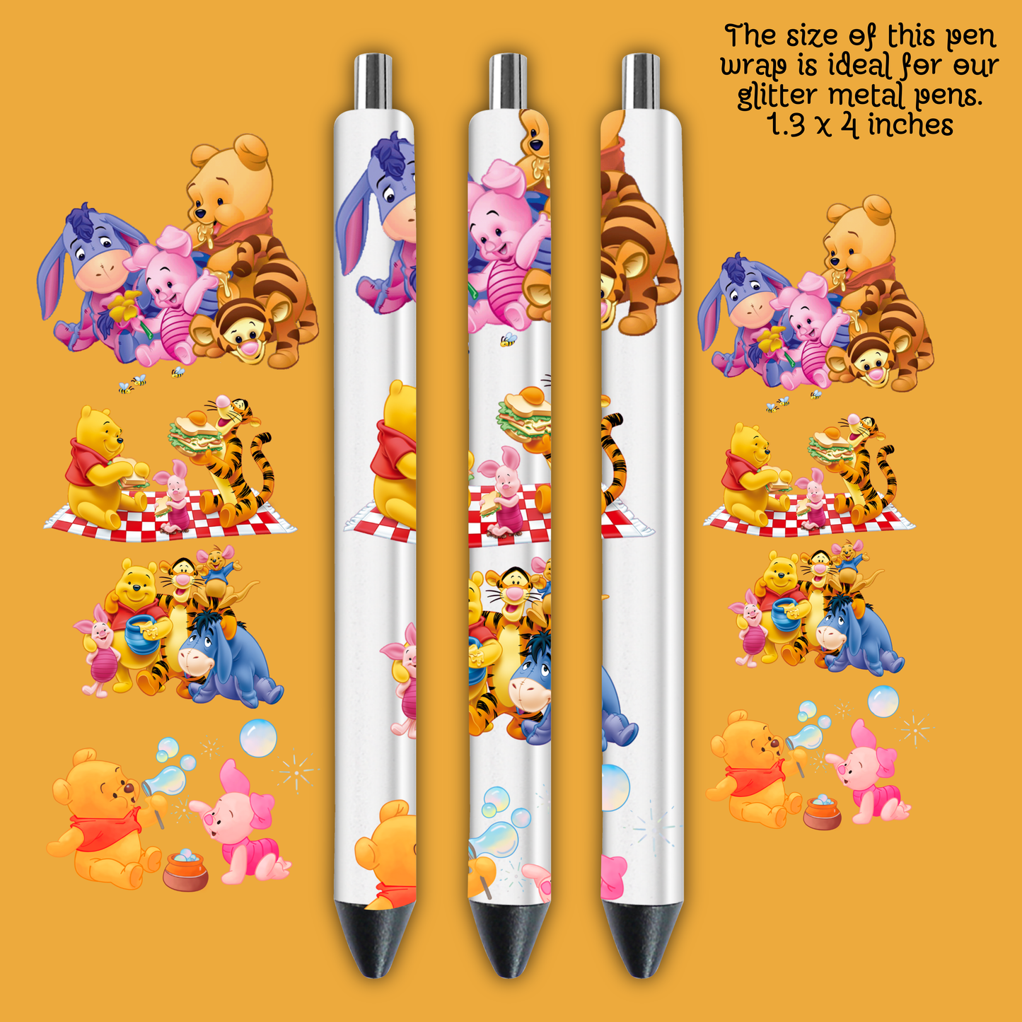 Pen wrap- 1.3 x 3.5 inches 8pcs in 1 pack