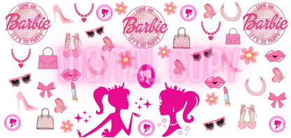 6 Designs of Barbie PNG Transparent background 16oz