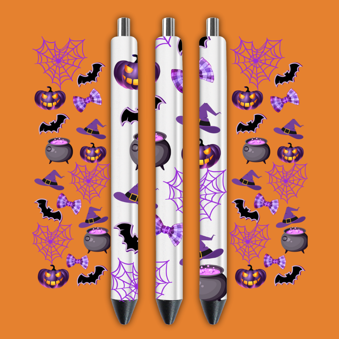 Halloween Pen wrap 4 pcs in 1 sheet