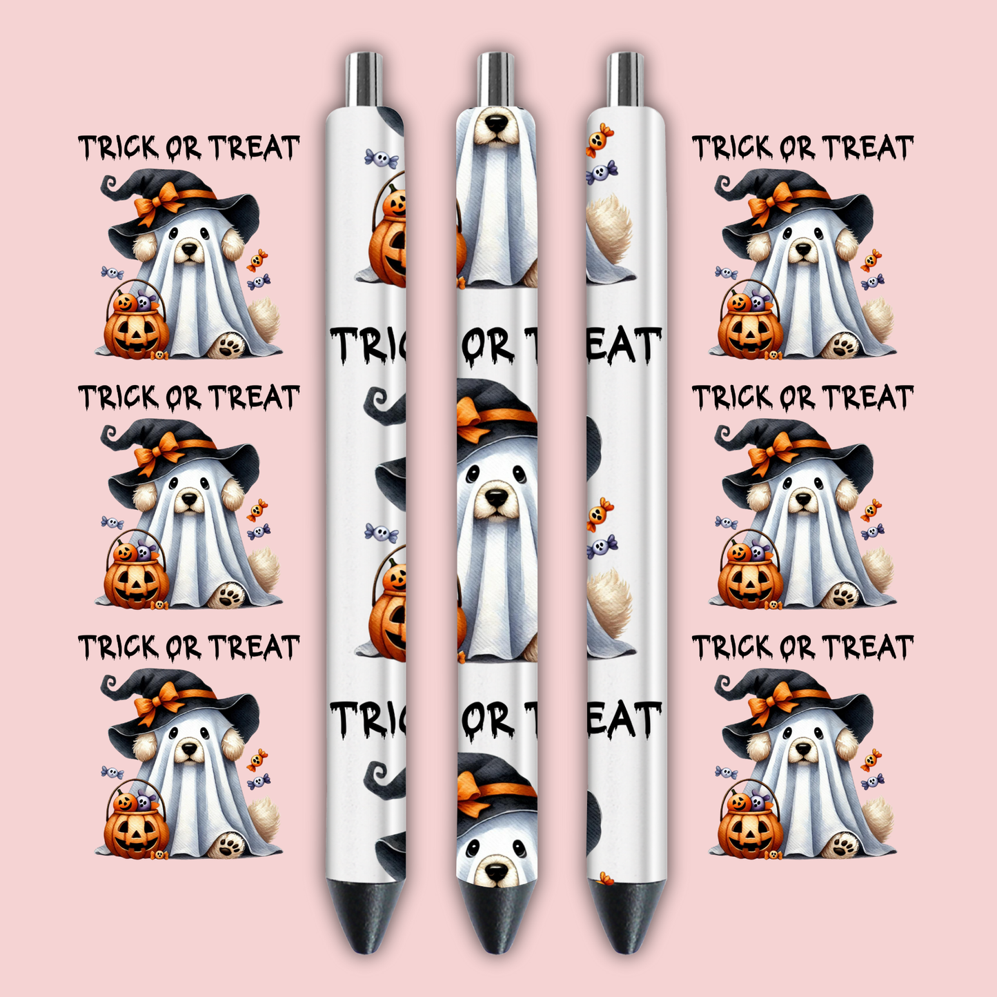 Halloween Pen wrap 4 pcs in 1 sheet