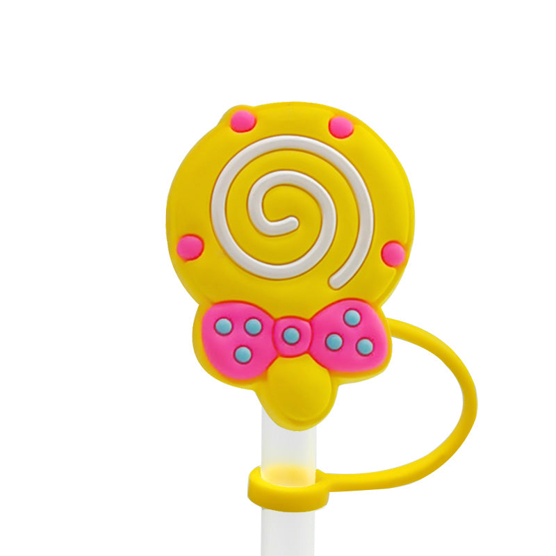 Yellow Lollipop Straw cover