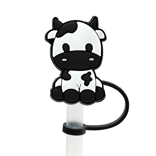 Black cow Straw Cover