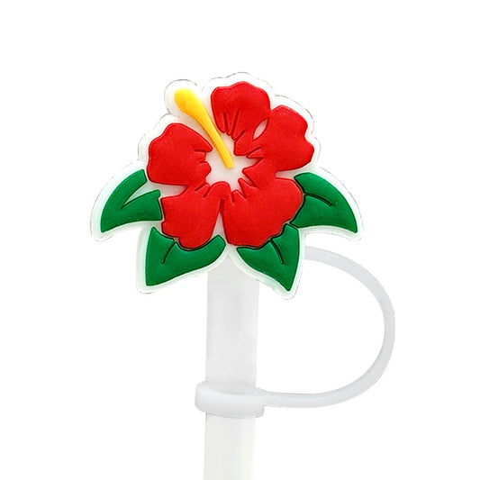 Gumamela Flower Straw Cover